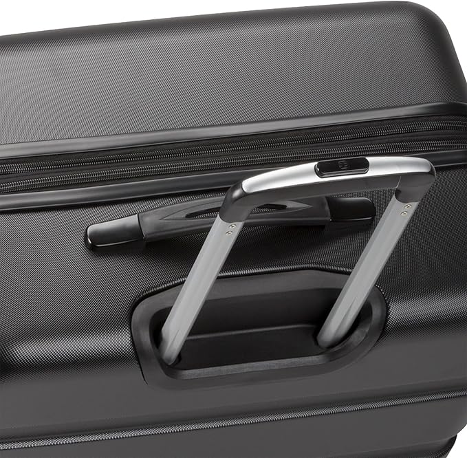 SwissGear 7366 Hardside Expandable Luggage with Spinner Wheels, Black, Carry-On 19-Inch