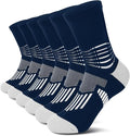 IRAMY Crew Compression Socks Athletic Running Socks for Men Women Plantar Fasciitis Relief 3/6 Pairs