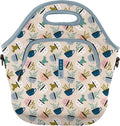 Sok It LunchTote Zippered Bag Insulated Neoprene Caddy (Botanical Teacups, X-Large 6.5 Quart Lunch Tote)