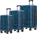 Spyder Matrix 3 Piece Luggage Set with 360° Spinner Wheels, TSA Approved Lock, (20 Inch Carry On, 25 Inch Medium Luggage, 29 Inch Large Checked), Blue