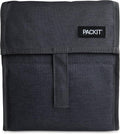 Packit® Freezable Lunch Bag, City Charcoal, Built with ECOFREEZE® Technology, Foldable, Reusable, Zip and Velcro Closure with Buckle Handle, Designed for Work Lunches and Fresh Lunch On the Go