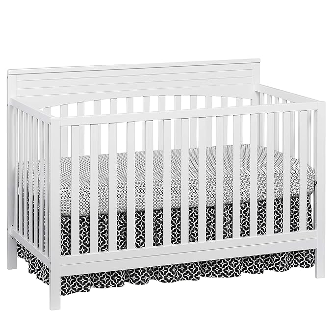 Oxford Baby Harper 4-in-1 Convertible Crib, Snow White, GreenGuard Gold Certified