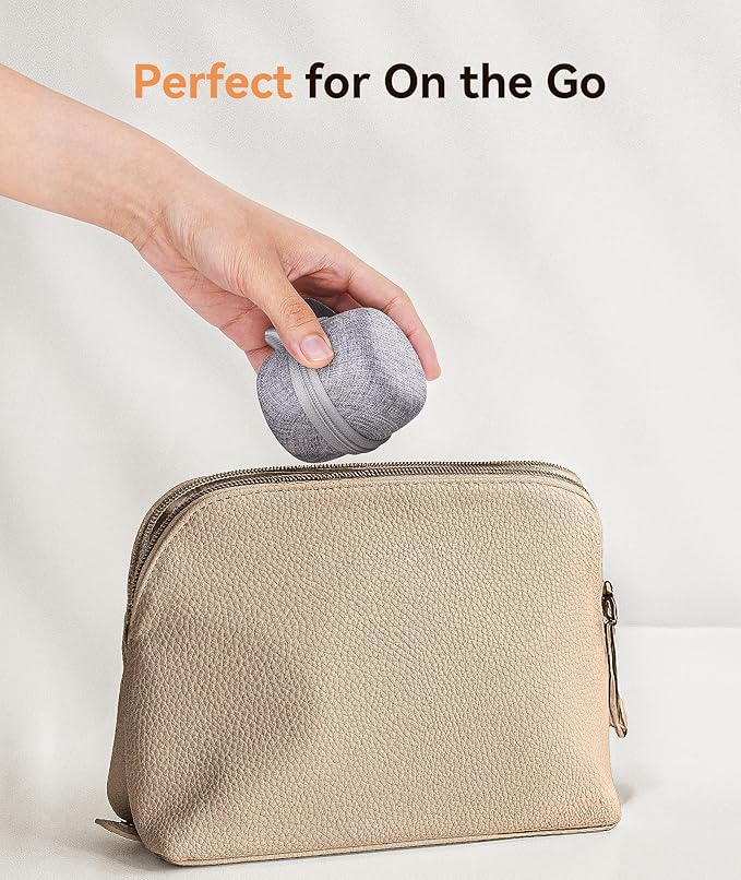 Dreamegg Portable White Noise Machine with Travel Case - Egg-Sized Sound Machine for Baby & Adult Sleep, 16 Soothing Sounds, 1000mAh Battery, Timer, Sound Machine for Baby Adults Home Gift, Wood