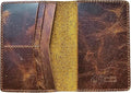Leather Passport Holder for Men and Women - Handmade Vintage Travel Wallet - Mens Passport Case with Card Organizer - Genuine Leather Passport Cover - 4 Card Slots (Style B)