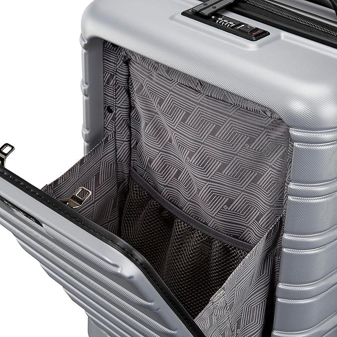 Samsonite Omni 2 PRO Hardside Expandable Luggage with Spinners, Arctic Silver, Carry-on