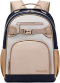 Lightweight Kids Backpack for School Kindergarten Elementary Backpacks for Boys Ages 6-8-10 (Brown Gray)