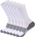 FOOTPLUS Hiking Copper Compression Socks,Unisex Cushioned Sole Arch Support Athletic Crew Running Socks