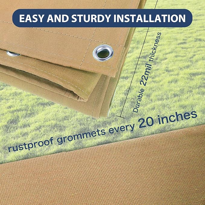 10’x16’ Canvas Tarps Heavy Duty Waterproof Tarpaulins with Aluminum Grommets,UV Resistant, 22Mil Multipurpose Drop Cloth, 14oz Cover Sheet for Outdoor and Indoor Use with Ropes Yellow