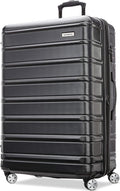 Samsonite Omni 2 28-Inch Large Checked Hardside Luggage with 360° Spinner Wheels - Scratch Resistant Hardshell - TSA Lock - Expandable Polycarbonate Shell for Lightweight Travel - Midnight Black