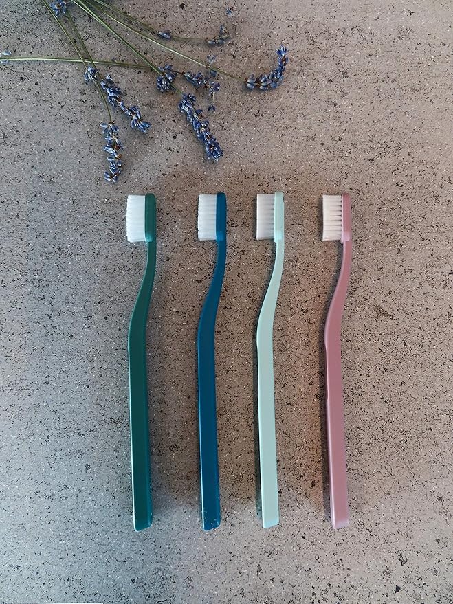 Jordan* ® | Green Clean Toothbrush | Award Winning Sustainable Toothbrush Made from Recycled Materials | Eco-Friendly | Scandinavian Design | Soft Bristle Toothbrush | Adult Toothbrush x 4 Units + Bab