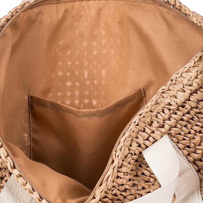 Roxy Women's Beach Tote Bag | Travel | Vacation | Straw | Lightweight | Breathable