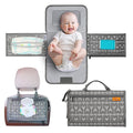 Kopi Baby Portable Diaper Changing Pad - Baby Diaper Changer Travel Bag with Wipes Pocket, Smart Design Portable Changing Mat, Infant Travel Station Kit, Gift for Newborn Girl & Boy - Modern