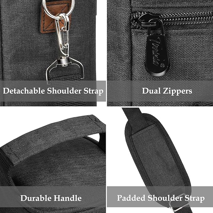 Tirrinia Single Bottle Wine Gift Carrier Bag, Insulated Travel Wine Cooler Tote with Shoulder Strap for Picnic, Party, BYOB Restaurant, Portable One Bottle Wine Chiller Container, Gift for Wine Lovers