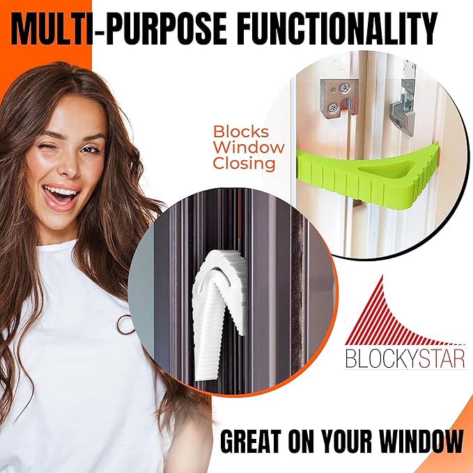 Door Stopper & Window Stopper, Rubber Door Stop Flexible, Door Wedge Stopper Award Winning, Decorative Door Stoppers for Bottom of Door Security, Colorful Doorstop Large Door Stopper Wedge