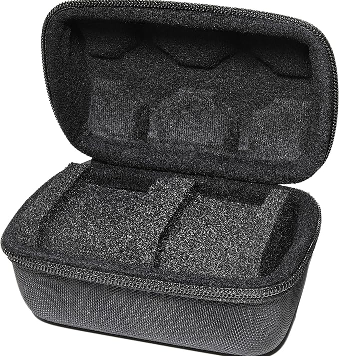 Hard Compact Watch Roll travel case, 2 Slots Portable holder and Organizer with Soft Pillow, keep watch from moving(fit up to 55 mm)