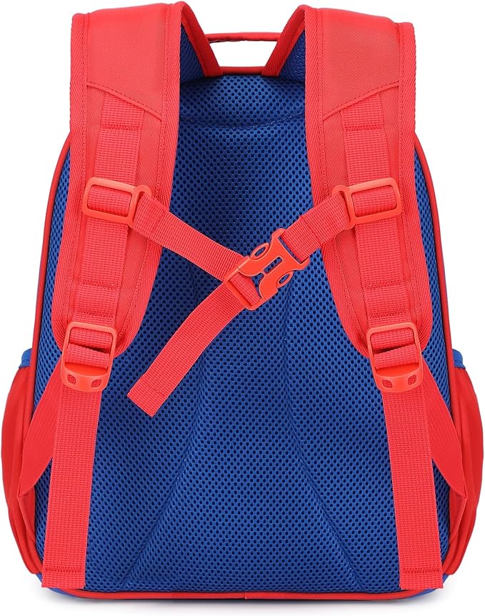 Cute Mini Toddler Backpacks for Boys 2-4 Little Kids Backpack Preschool Bookbag (Red Navy Blue)