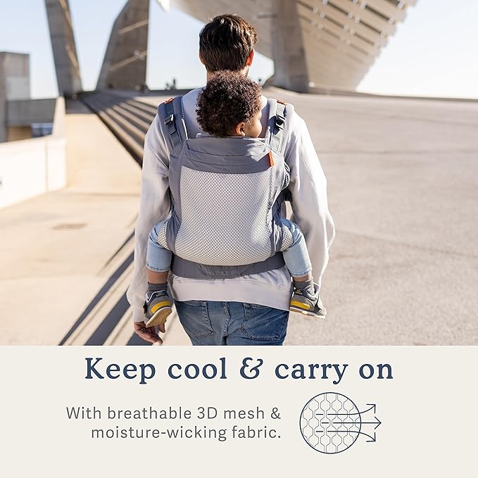 Beco Toddler Carrier - Breathable 3D Mesh Front-Carry & Backpack Style Carrier with Tall Supportive Back and Ergonomic extra-wide Seat to accomodate children from 18months (20-60 lbs) - Cool Dark Grey