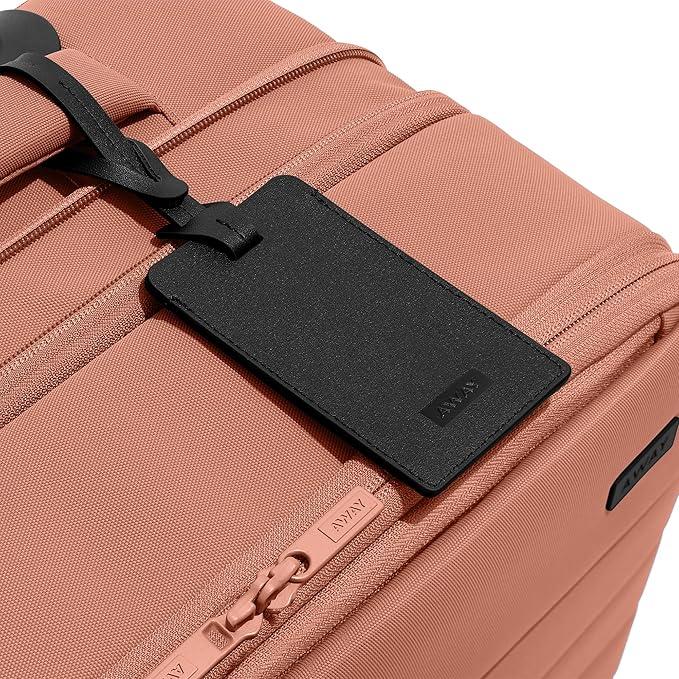Away Softside Bigger Carry-On Suitcase, 23 Inch Lightweight, Expandable High-Strength Nylon Luggage With Spinner Wheels, Meets Requirements for Most Major Airlines, Clay Pink