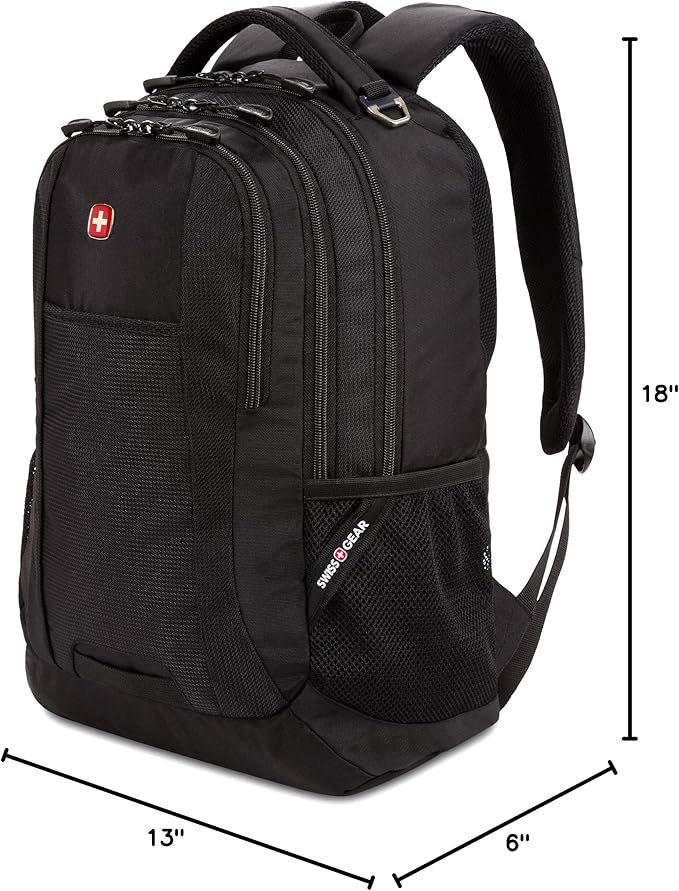 SwissGear Cecil 5505 Laptop Backpack, Black, 18-Inch