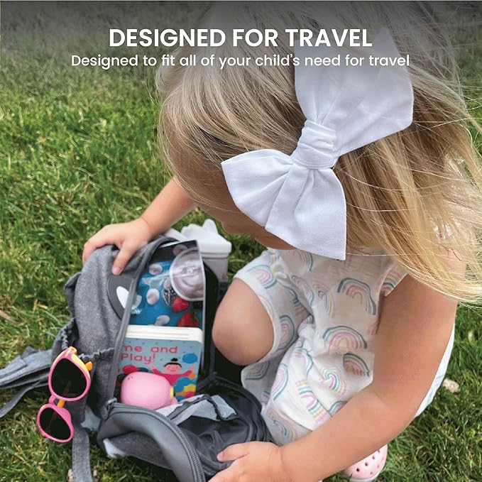 Lulyboo Panda Toddler Backpack Leash with Detachable Child Harness & Wrist Tether, Baby Walking Safety Harness, Kids Backpack with 5 Storage Pockets & Insulated Lunch Bag, Perfect for 1-7 Years