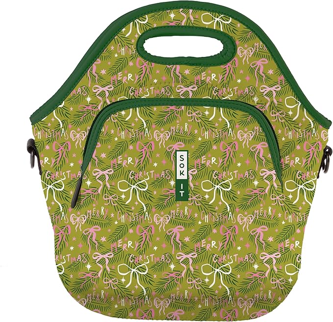 Sok It LunchTote Zippered Bag Insulated Neoprene Caddy (Tied with Cheer, X-Large 6.5 Quart Lunch Tote)