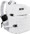 LHI Military Tactical Backpack for Men and Women 45L Army 3 Days Assault Pack Bag Large Rucksack with Molle System - White