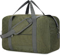 For United Airlines Foldable Carry on Bag 22x14x9 Travel Duffel Bag Packable luggage Duffle for Women and Men 40L (Army Green)