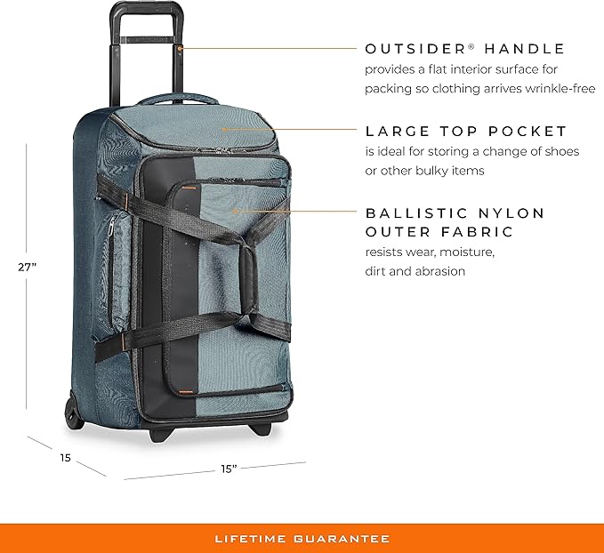 Briggs & Riley Travel Duffel Bag - Weekender & Overnight Luggage for Women & Men, Softside Bag - ZDX Collection