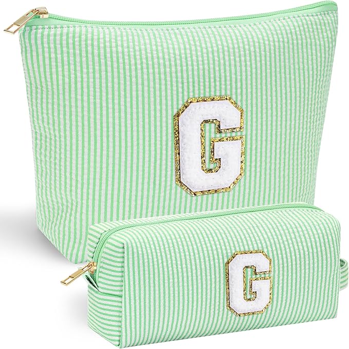 YOOLIFE Gifts for Girls & Women, Teen & Birthday Gifts, Personalized Initial Makeup Bag