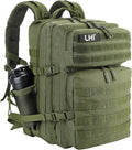 LHI Military Tactical Backpack for Men and Women 45L Army 3 Days Assault Pack Bag Large Rucksack with Molle System - Green