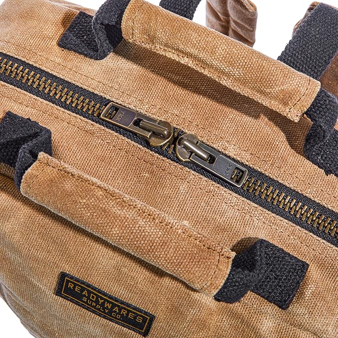Waxed Canvas Backpack – Durable Rucksack with Laptop Sleeve – Water-Resistant Travel Bag for Work, Commute, School, or Outdoor Use