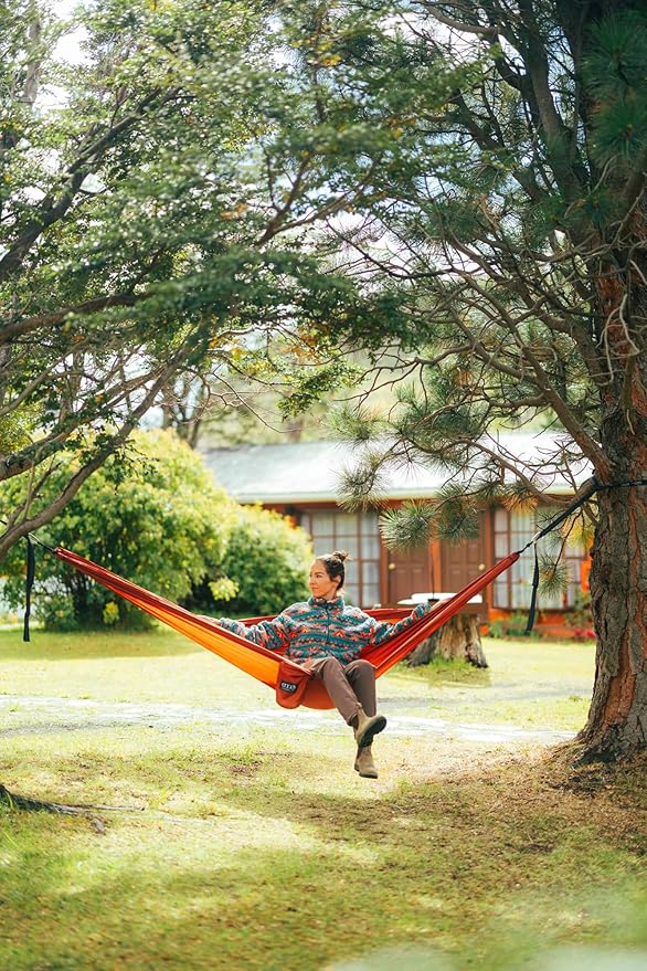 ENO TravelNest Hammock & Straps Combo - Portable Hiking and Camping Hammock with Straps Included - Travel Hammock for Camping, Hiking, Backpacking, a Festival, or The Beach + Straps Combo - Canyon