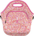 Sok It LunchTote Zippered Bag Insulated Neoprene Caddy (Floral Hearts, X-Large 6.5 Quart Lunch Tote)