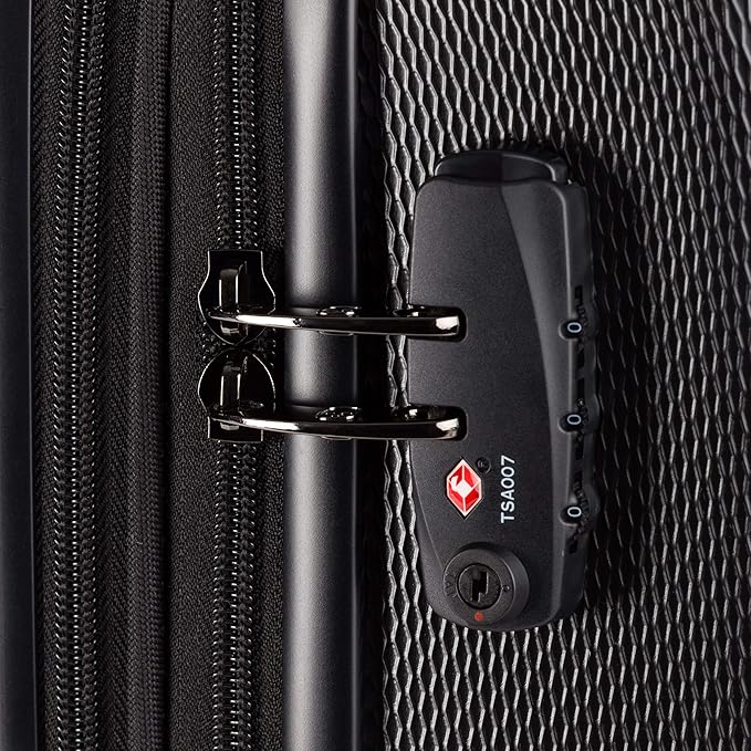 SwissGear 7272 Energie Expandable Hardside Luggage with Spinner Wheels and TSA Lock, Black, 3-Piece Set (19/24/27)