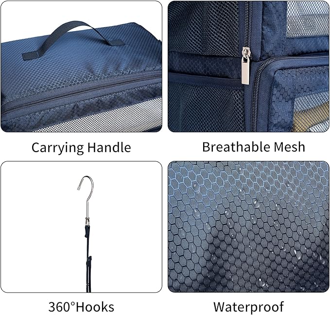 Suitcase Organizer Travel Bags Organizer for Luggage Compression Hanging Packing Cubes for Travel Carry on Closet (Bag Only)