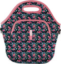 Sok It LunchTote Zippered Bag Insulated Neoprene Caddy (Tropical Blooms, X-Large 6.5 Quart Lunch Tote)