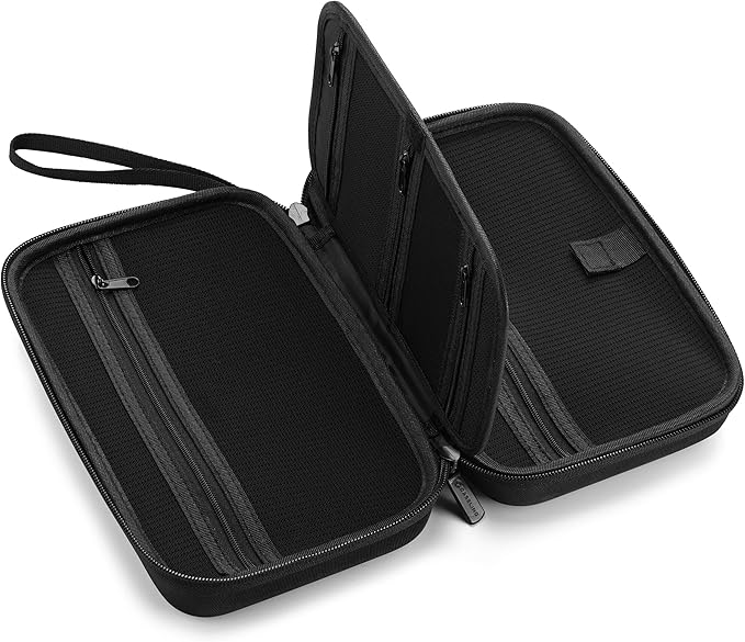 Caseling Hard Case - 9.8” x 5.6”x 2.8” - for Universal Electronics/Accessories EVA Protection Hard Travel Organizer Carrying Bag - Black