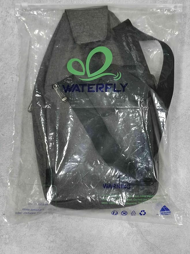 WATERFLY Small Crossbody Sling Backpack Anti Theft Backpack for Traveling Chest Shoulder Bag