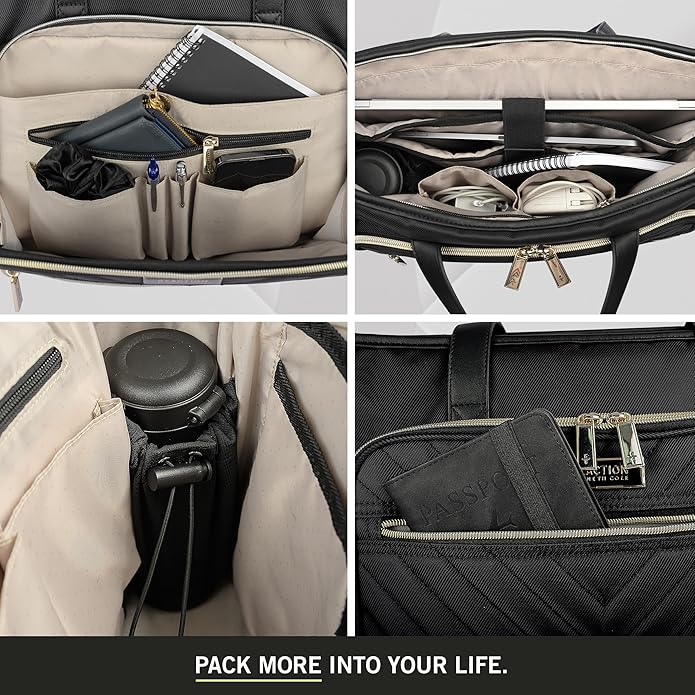 Kenneth Cole REACTION Chelsea Quilted Chevron 15" Laptop & Tablet Business Tote with Removable Shoulder Strap