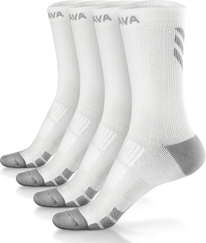 DOVAVA Dri-tech Compression Crew Socks (4/6 Pairs), Comfort Boost Circulation