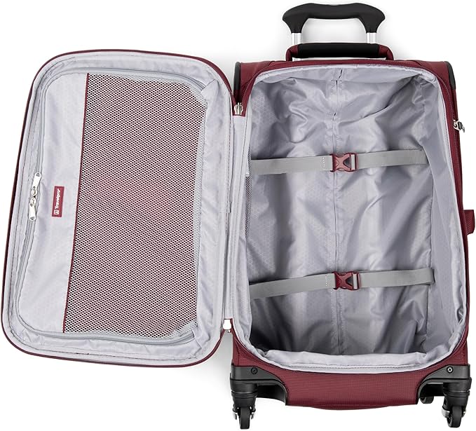 Travelpro Maxlite 5 Softside Expandable 2-Piece Luggage Set — Carry-On and Medium Checked Luggage — Burgundy