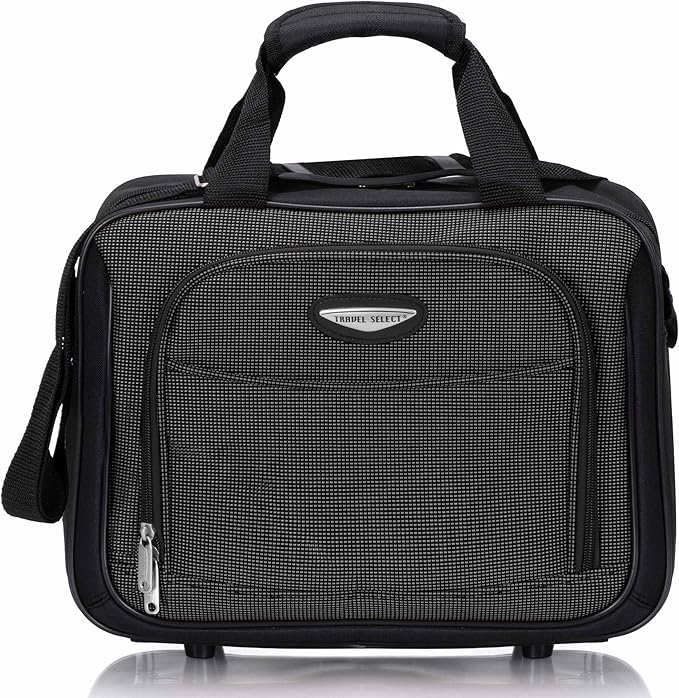 Travel Select Amsterdam 8-Piece Softside Expandable Luggage Set, Lightweight 2-Wheel Suitcases with Packing Cubes & Travel Tote, Durable Polyester Construction, Gray