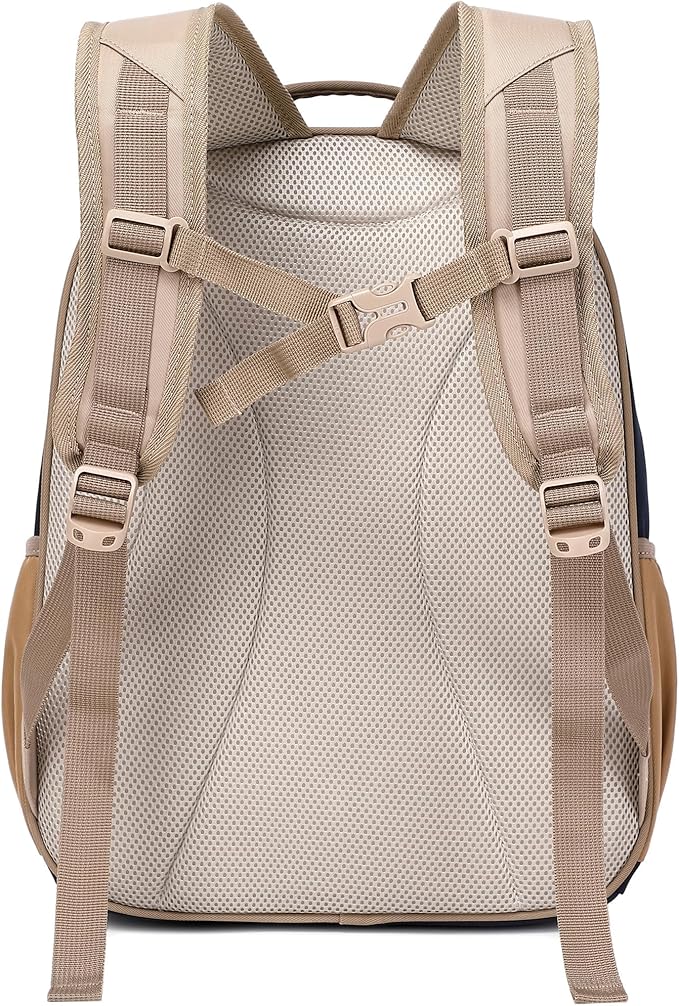 Lightweight Kids Backpack for School Kindergarten Elementary Backpacks for Boys Ages 6-8-10 (Brown Gray)