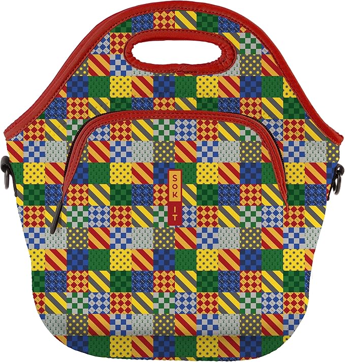 Sok It LunchTote Zippered Bag Insulated Neoprene Caddy (House Rules, X-Large 6.5 Quart Lunch Tote)