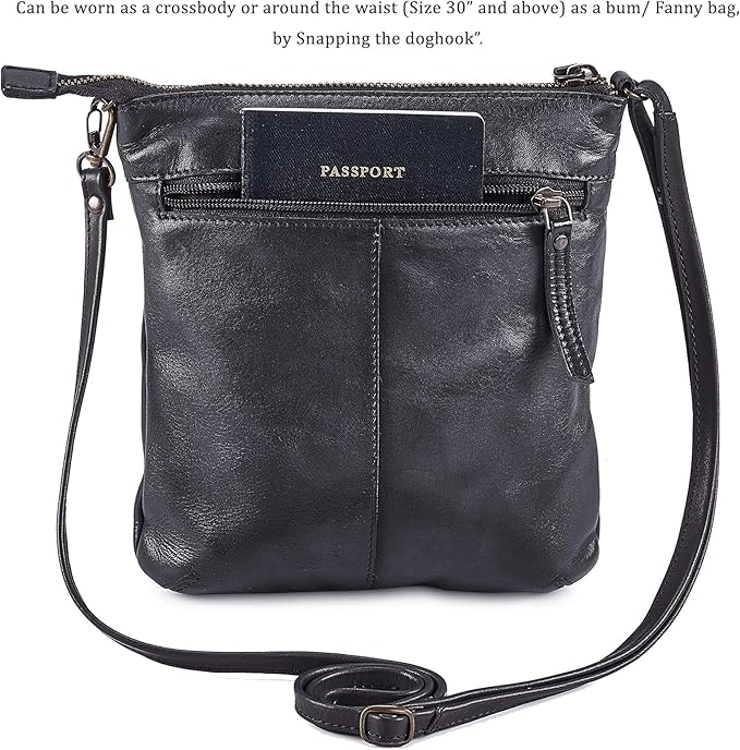 Crossbody Sling Bag for Women Small Real Leather Purse Vintage Travel Crossover Shoulder Bag Handmade