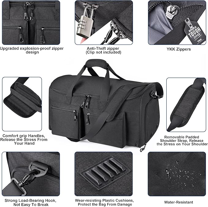 Convertible Duffle Bags for Travel Carry On Suit Duffle Bags with Shoulder Strap 2 in 1 Hanging Garment Duffle Bag for Men Women