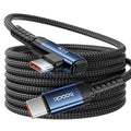 USB C Cable 10ft 100W Right Angle Fast Charging Cord, Nylon Braided USB 2.0 Cable for iPhone 17 16 15 Pro Plus Pro Max Air, iPad Pro, Samsung Galaxy S24 S23, Switch, MacBook Pro, Pixel