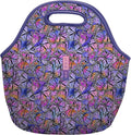 Sok It LunchTote Zippered Bag Insulated Neoprene Caddy (Butterfly Galaxy, Large 4.5 Quart Lunch Tote)