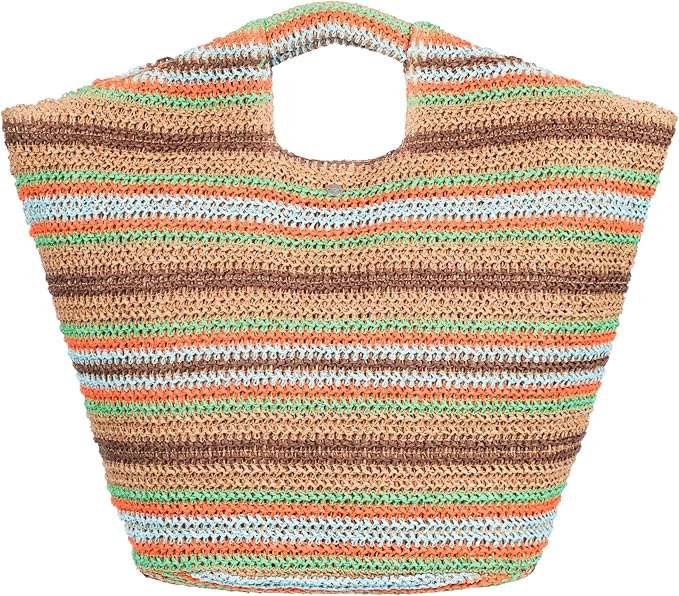 Roxy Women's Beach Tote Bag | Travel | Vacation | Straw | Lightweight | Breathable