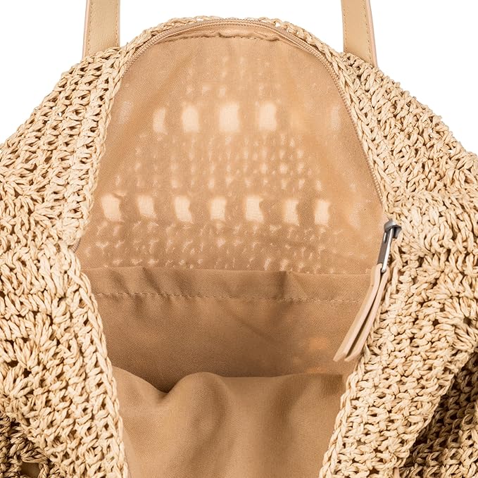 Roxy Women's Beach Tote Bag | Travel | Vacation | Straw | Lightweight | Breathable